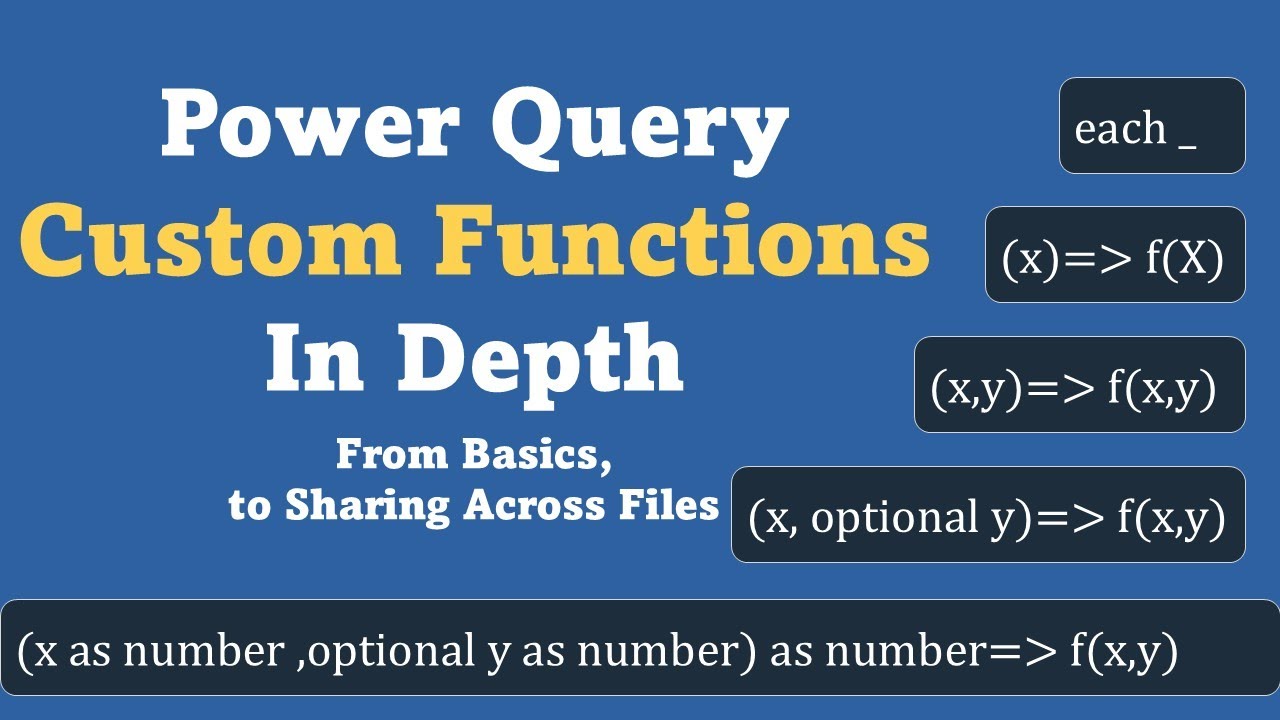 Everything You Need to Know About Creating Custom Functions in Power Query