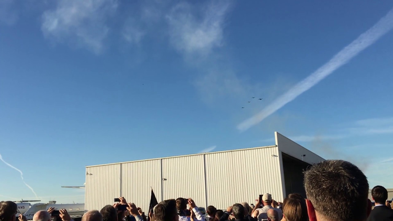 Missing Man Formation in Honor of R.A. Bob Hoover