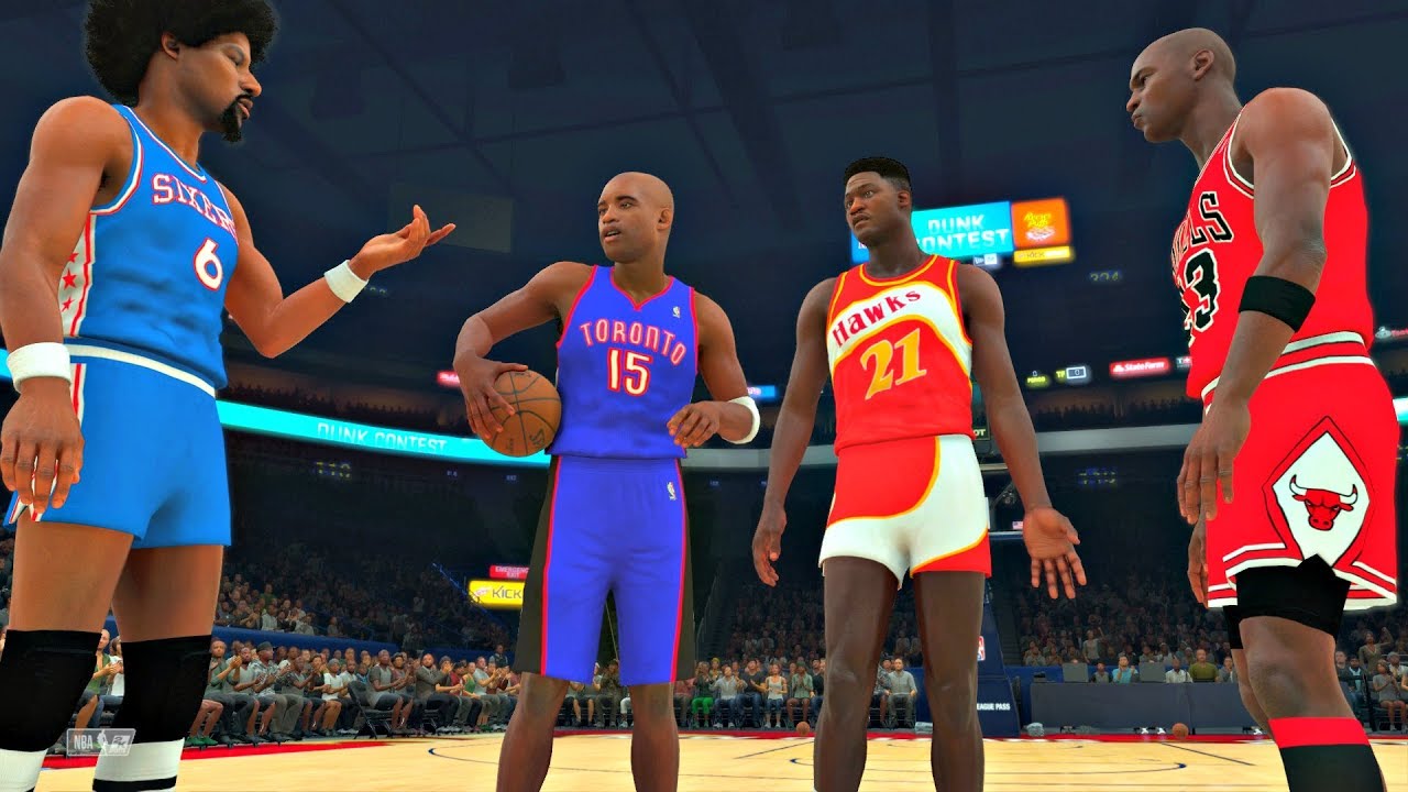 NBA 2K18: The Greatest Dunk Contest of All Time! Jordan, Carter, Wilkins, Erving! #PS4