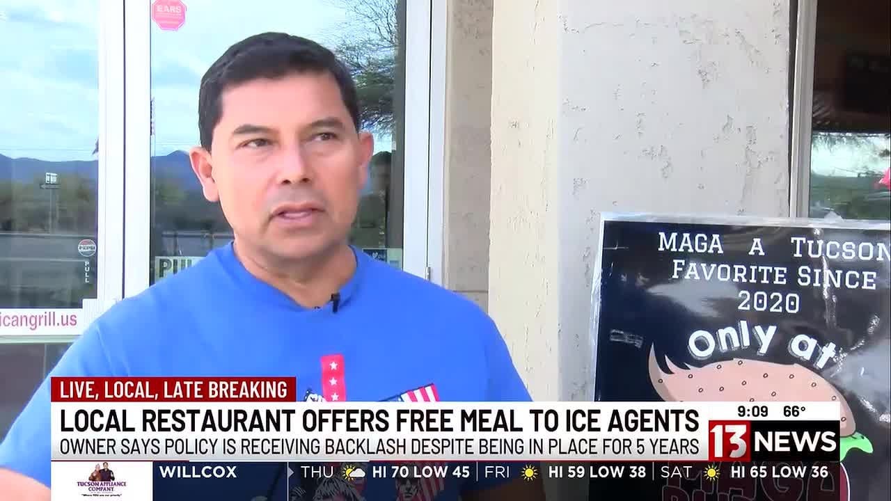 Tucson restaurant offering free meals to ICE agents
