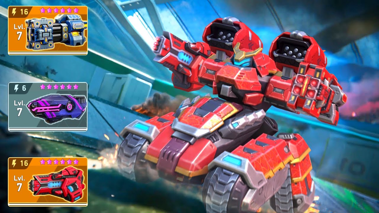 Mech Arena Dreadnought with Thermal Lance 6, Repeater 16, Chain Gun 16