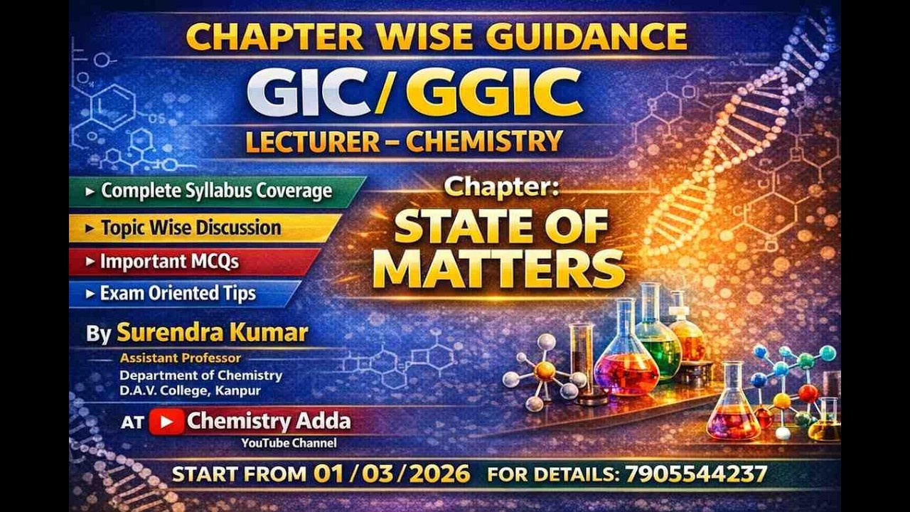State of matters important topics for GIC/GGIC, UPPGT Exam