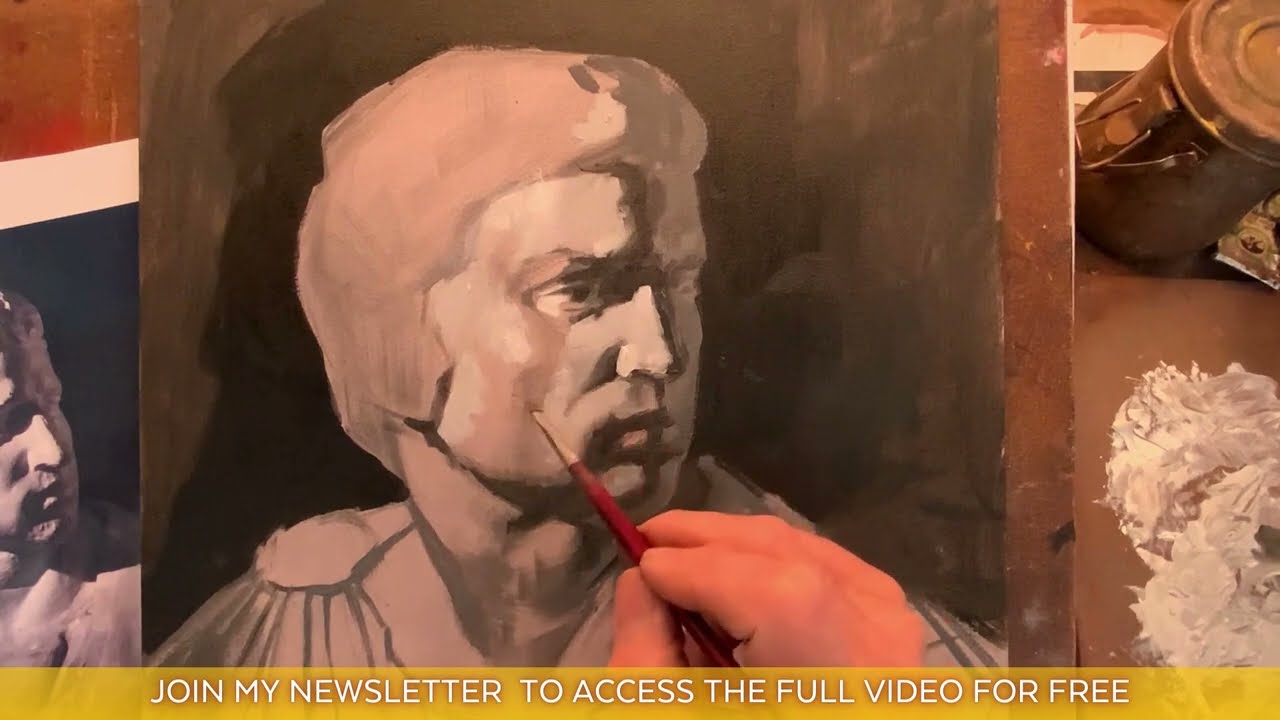 10 minutes of... Michelangelo: Bust of Brutus... in Oil