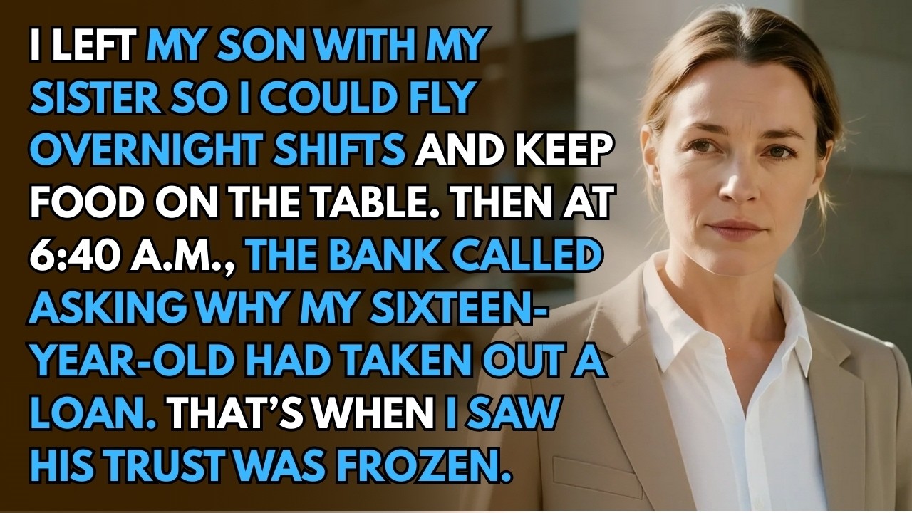 I Left My Son With My Sister While I Flew Nights… Then the Bank Froze His Trust