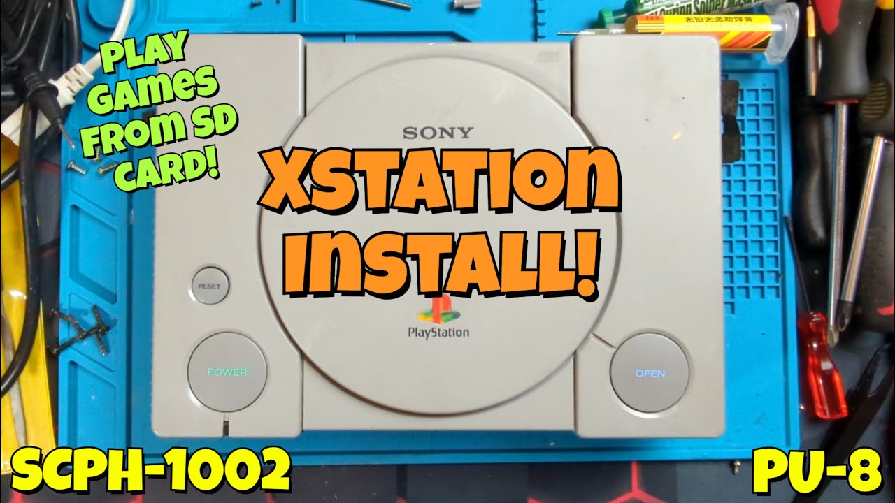 Play games from SD card! Playstation Xstation install tutorial - SCPH1002 (pu-8)
