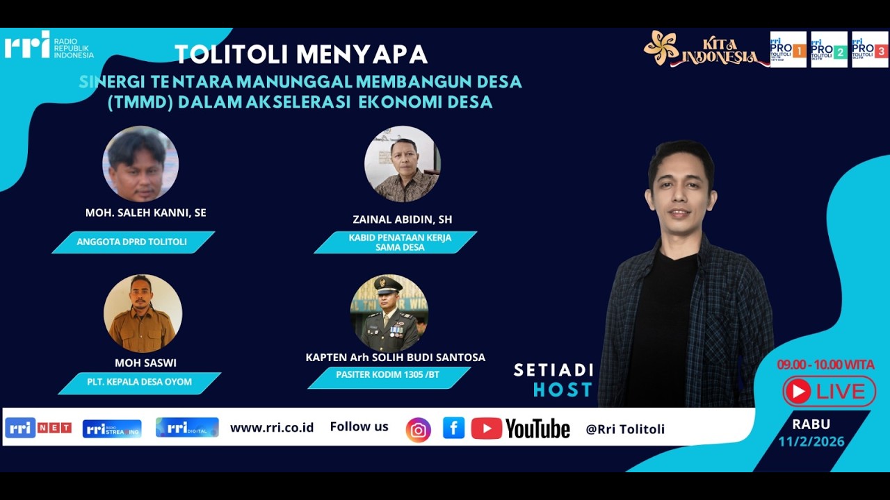 TOLITOLI MENYAPA - SINERGI TENTARA MANUNGGAL MEMBANGUN DESA (TMMD) DALAM AKSELERASI EKONOMI DESA