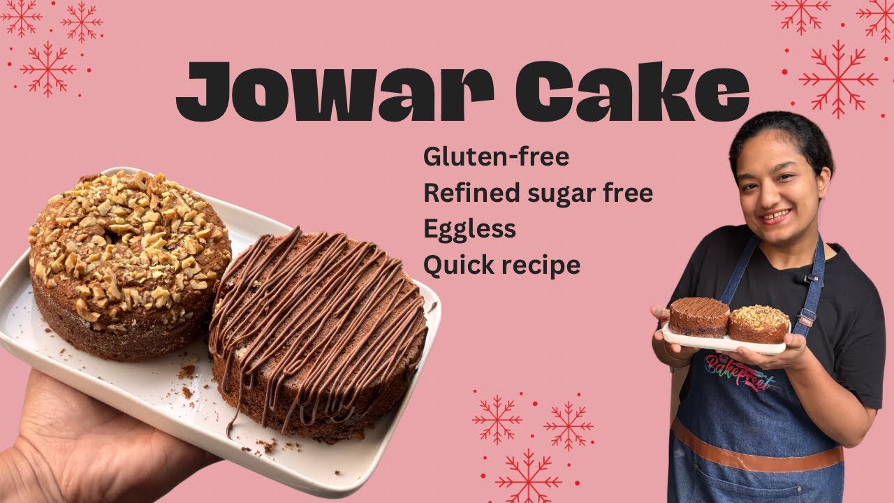 Eggless Gluten-free Jowar Cake | Refined Sugar Free|Quick recipe | Beginner friendly by @bakepreet 