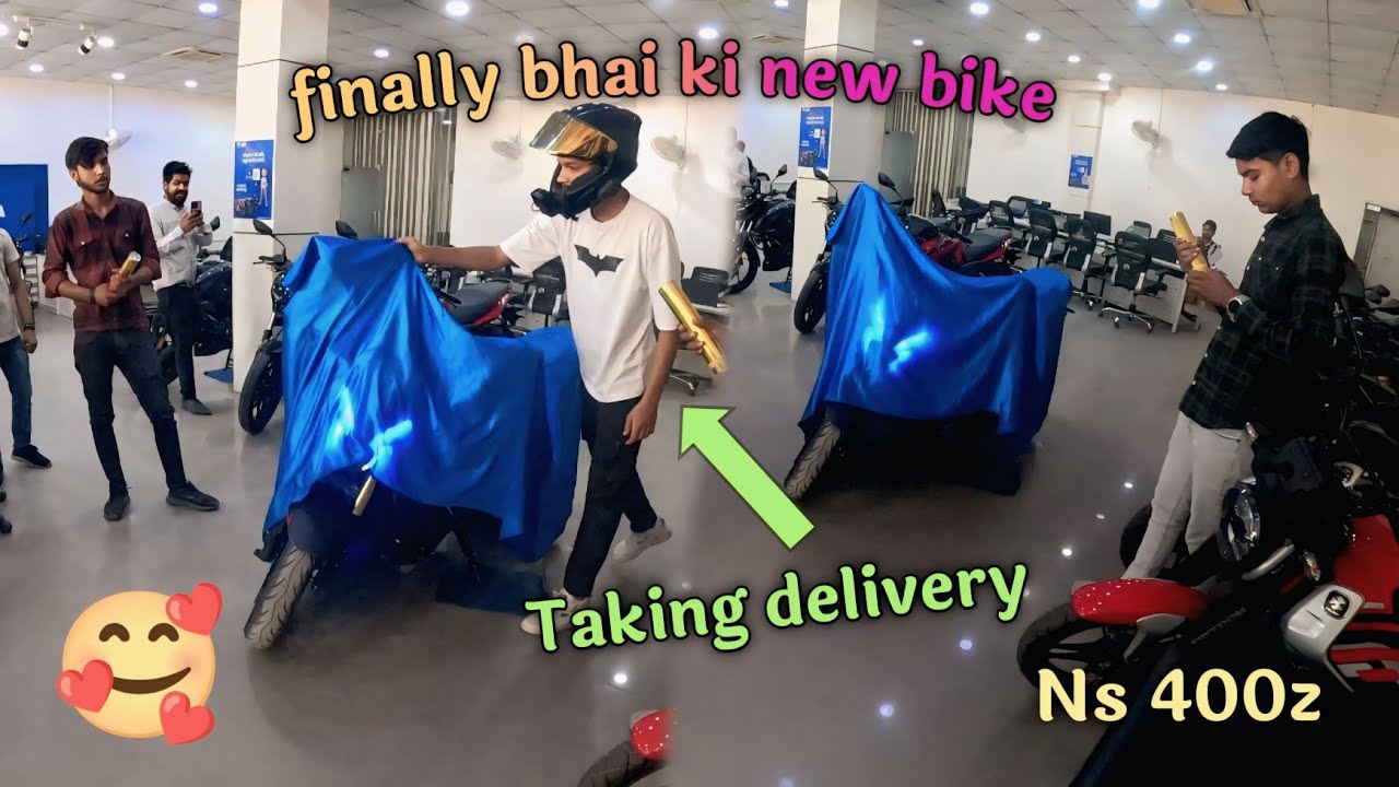 Finally bhai ki new bike ns 400z ll taking  delivery ll Abhishek_vlog_up95
