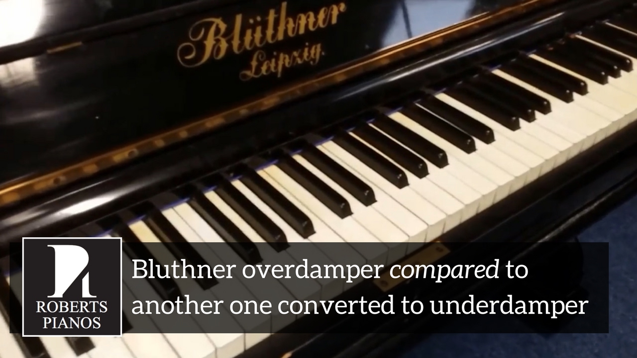 Bluthner overdamper compared to another one converted to underdamper