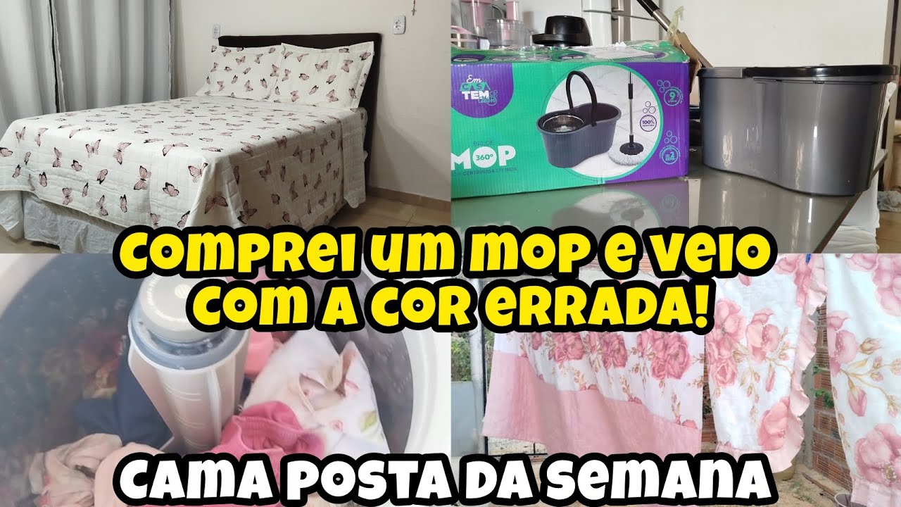 Comprei um mop e veio errado! Lençol novo na cama #mop #camaposta #faxina #organização #rotinadodia 