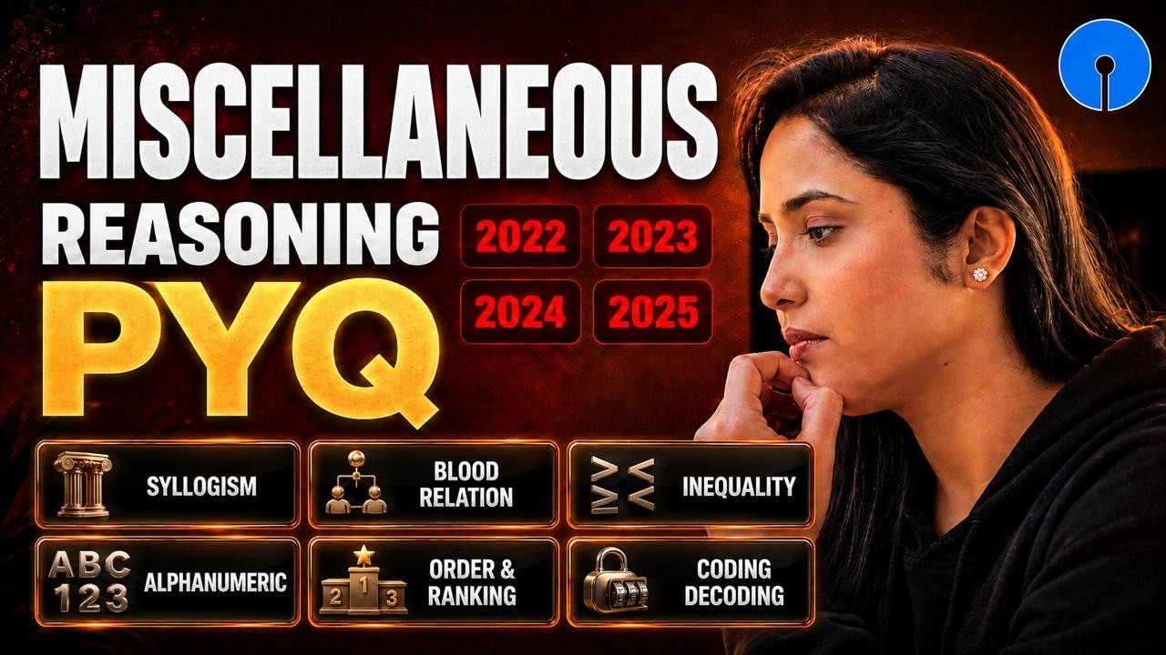 🎯SBI PO & CLERK Miscellaneous Previous Year Questions | Important PYQs Reasoning | BANK EXAM 2026