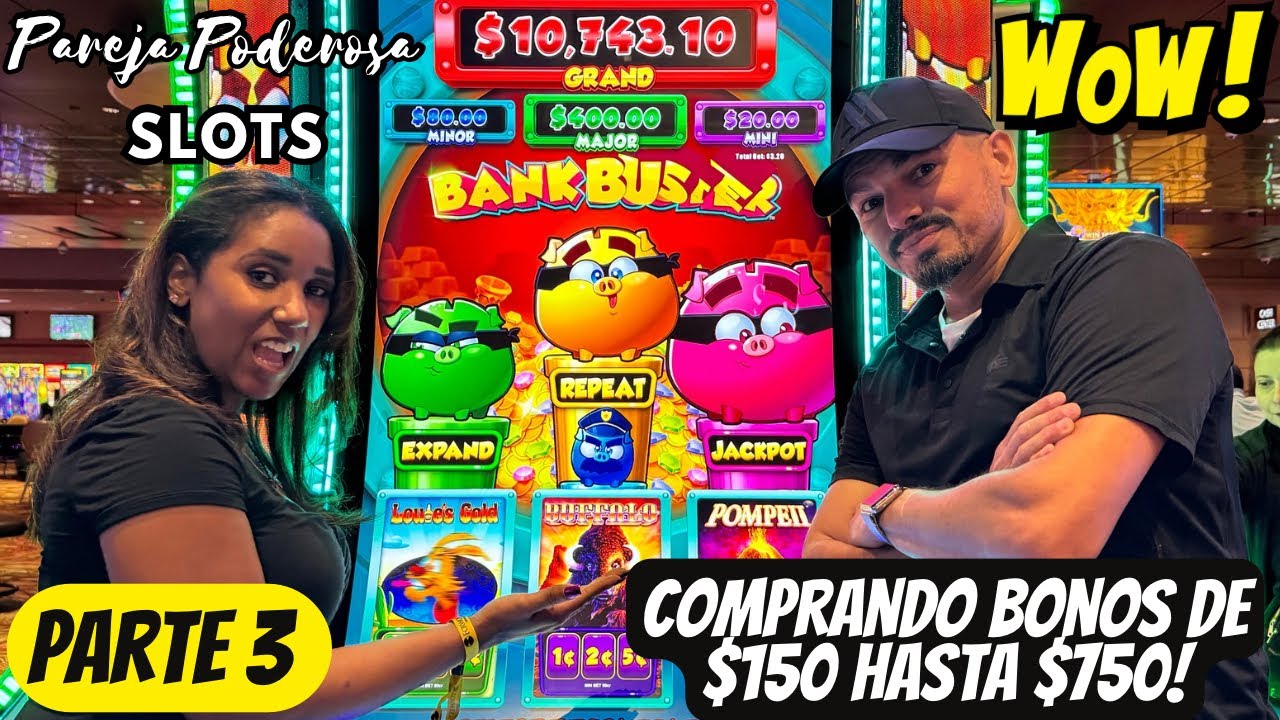 💥 COMPRANDO BONOS DE $150 HASTA $750 EN BANK BUSTER! 😱🎰 PARTE 3