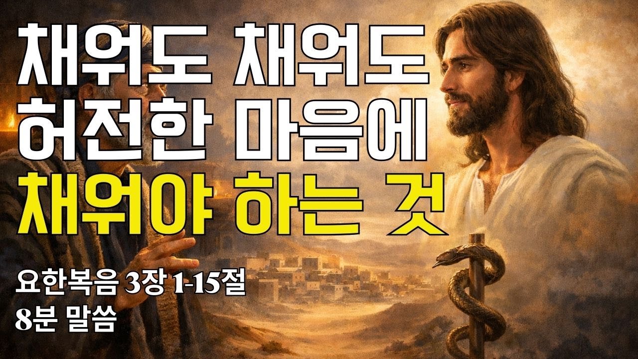 채워도 채워도 허전한 마음에 채워야 하는 것 ｜ 요한복음 3장 1-15절(20260206)｜ 매일성경 브런치 ｜큐티 ｜8분말씀 ｜예배