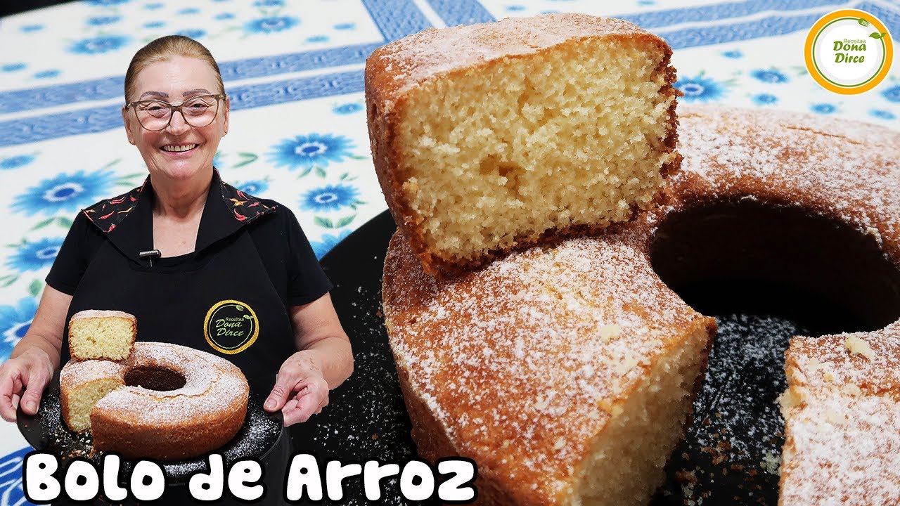 UM BOLO DELICIOSO COM CAFÉ OU CHÁ.. QUEM GOSTA ?? | BOLO DE ARROZ | BOLO FEITO COM ARROZ CRU #557