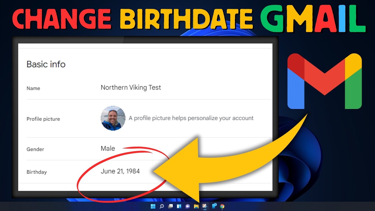 How to Change Date of Birth in Gmail (Google Account)