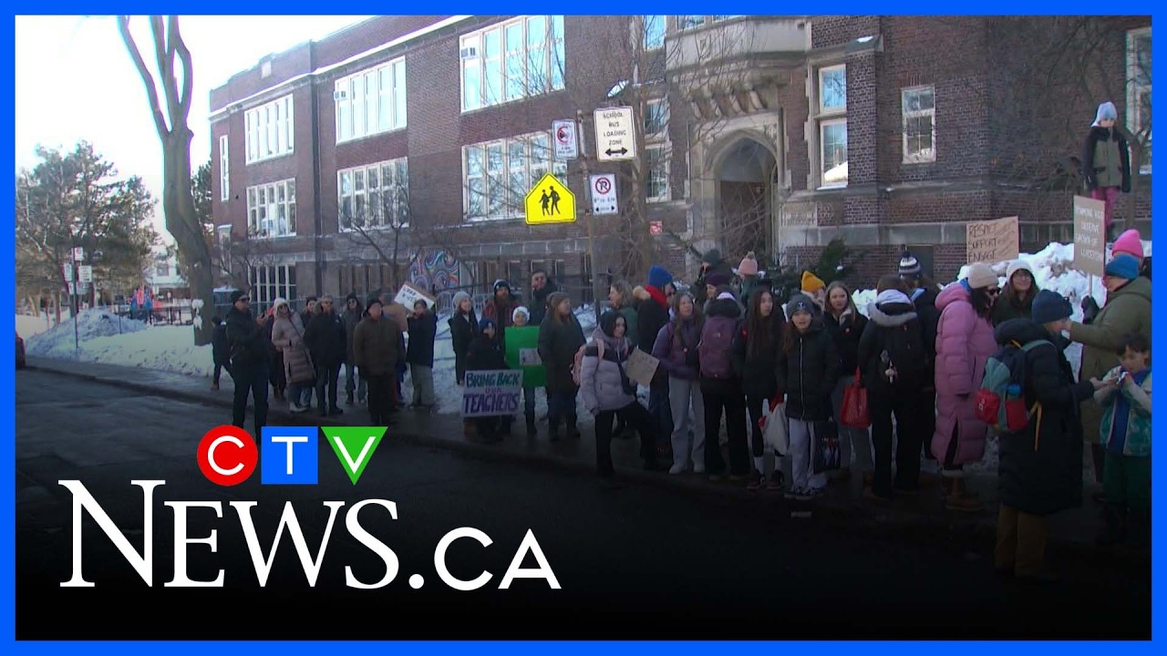 Rally calling for reinstatement of teachers held outside Bowmore Road school