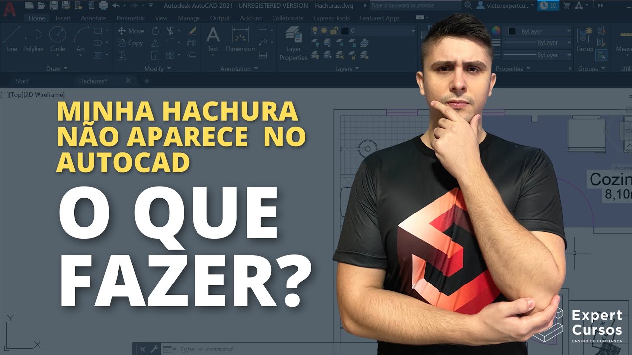 Hachura NÃO aparece no AutoCAD