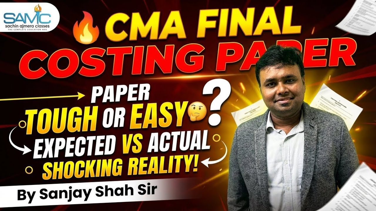 CMA Final || Dec 25 || Costing (SCM) Paper Review with MCQ SOLUTIONS|| By CMA CA Sanjay Shah || SAC