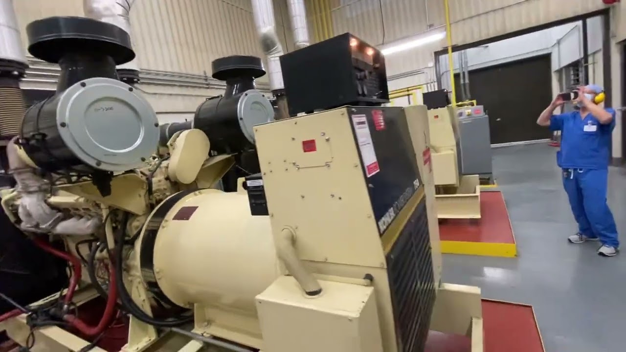 Christian Hospital Power Outage - four 16 cylinder diesel generators