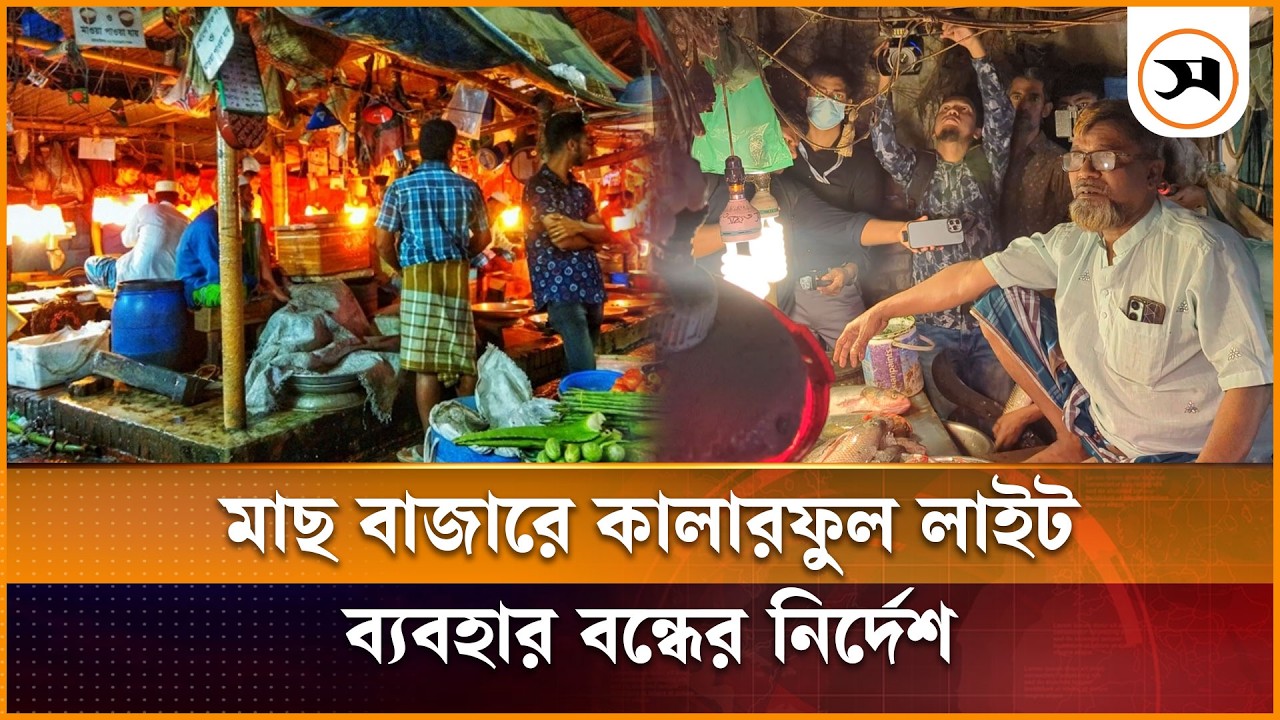 রাজধানীতে মাছ বাজারে অ*ভি*যা*ন, কালারফুল লাইট জব্দ | Samakal News