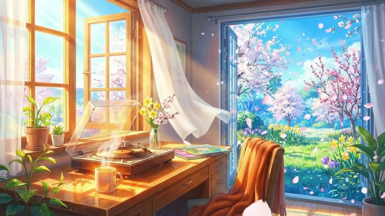 Early Spring Morning 🌱 Warm Lo-Fi & City Ambience | Vinyl Haze
