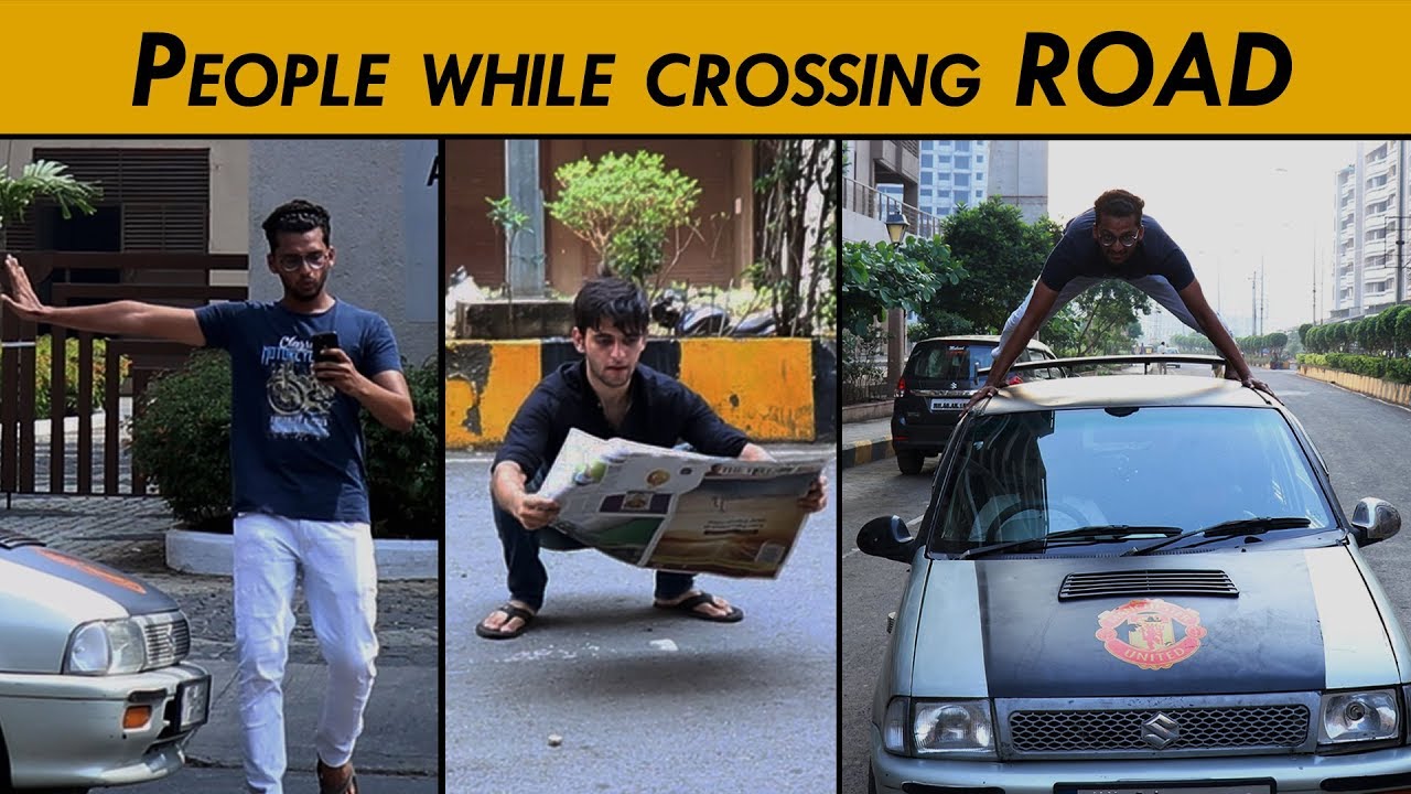 People while crossing the Road | Funcho Entertainment