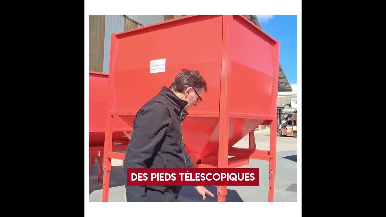 Description du CABI BOX, la trémie de stockage déplaçable