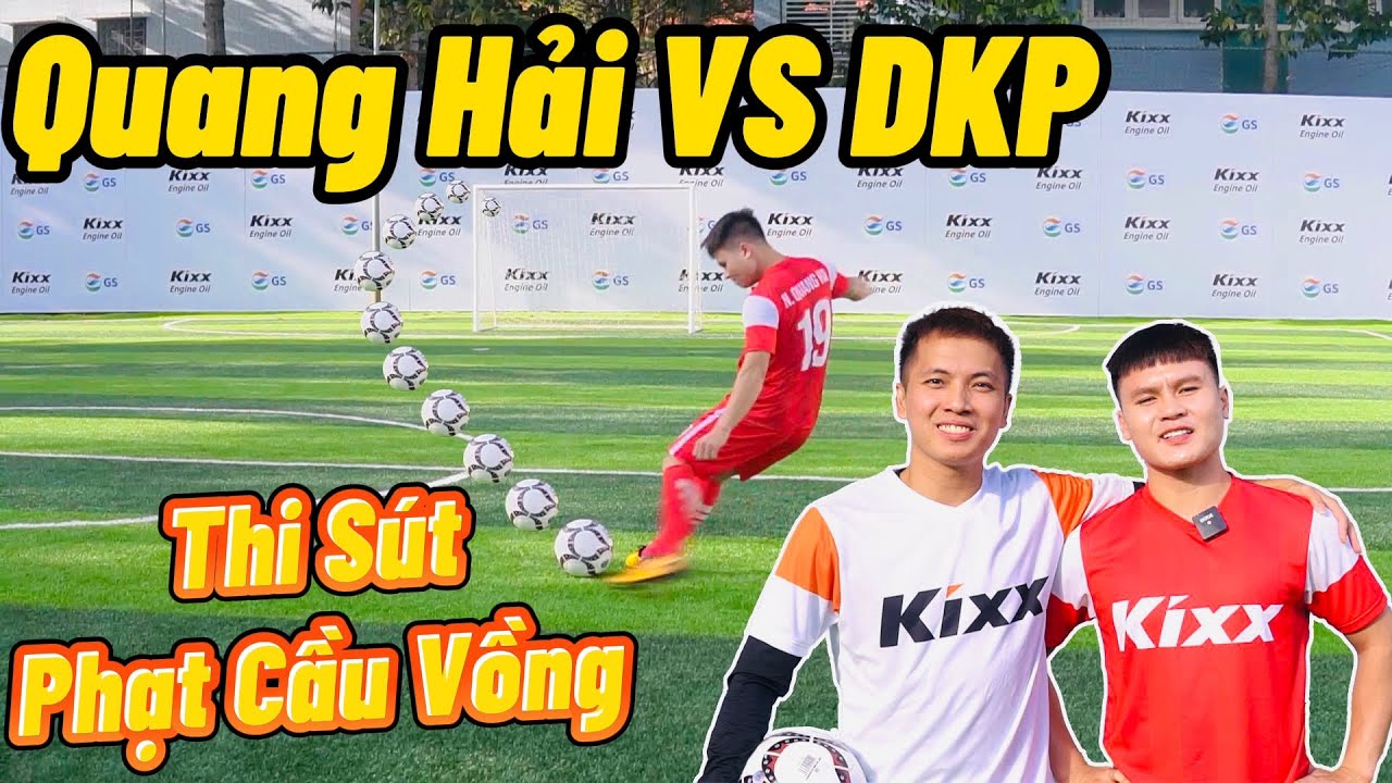 [Kixx challenge] Quang Hải thách đấu Đỗ Kim Phúc ghi siêu phẩm bóng đá từ chấm phạt góc