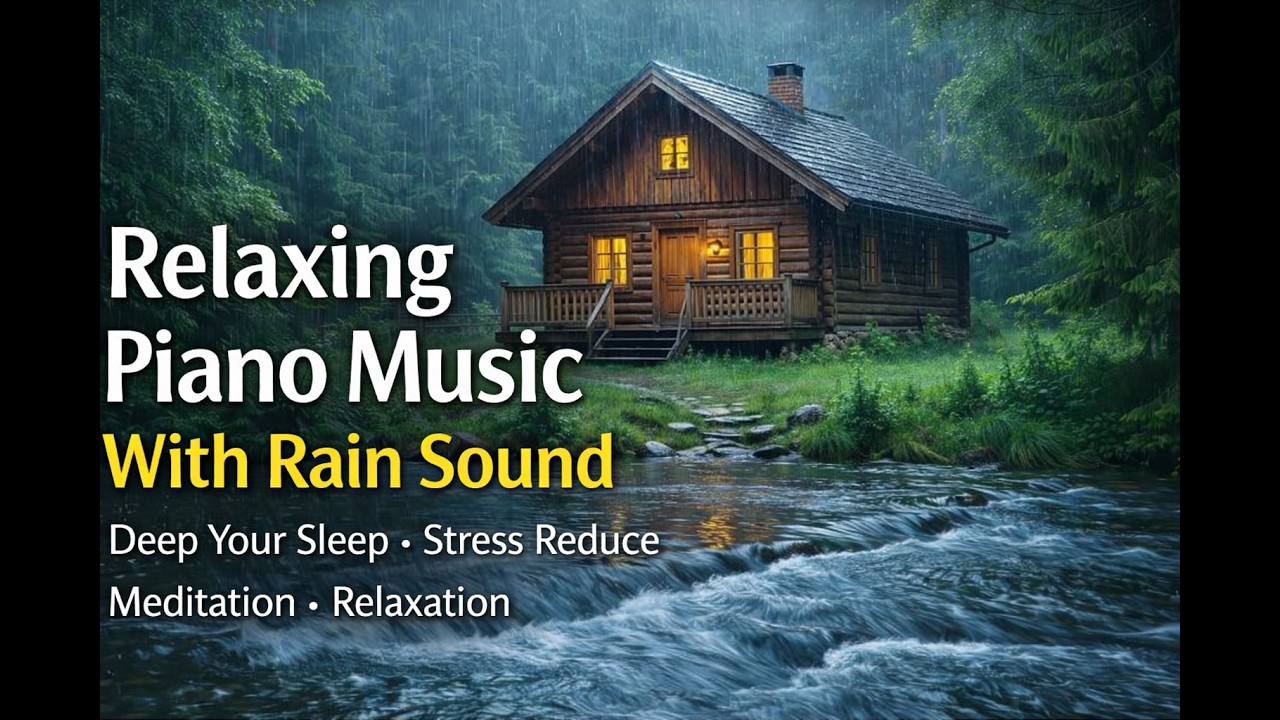 8 Hours Relaxing Piano Music With Rain Sound - Deep Your Sleep, Stress Reduce,Meditation,Relaxation