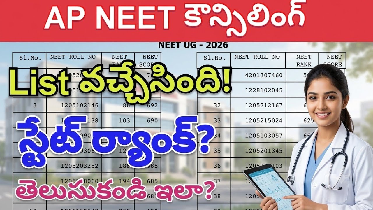 NEET (UG) 2026 | State List | Local Rank #neet2026 #neetcounselling