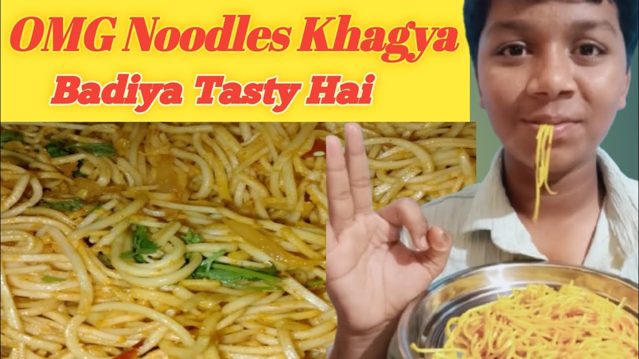 OMG Noodles Khagya 😥ll Tasty Noodles Khagya ll Enjoying Tasty Noodles 😋