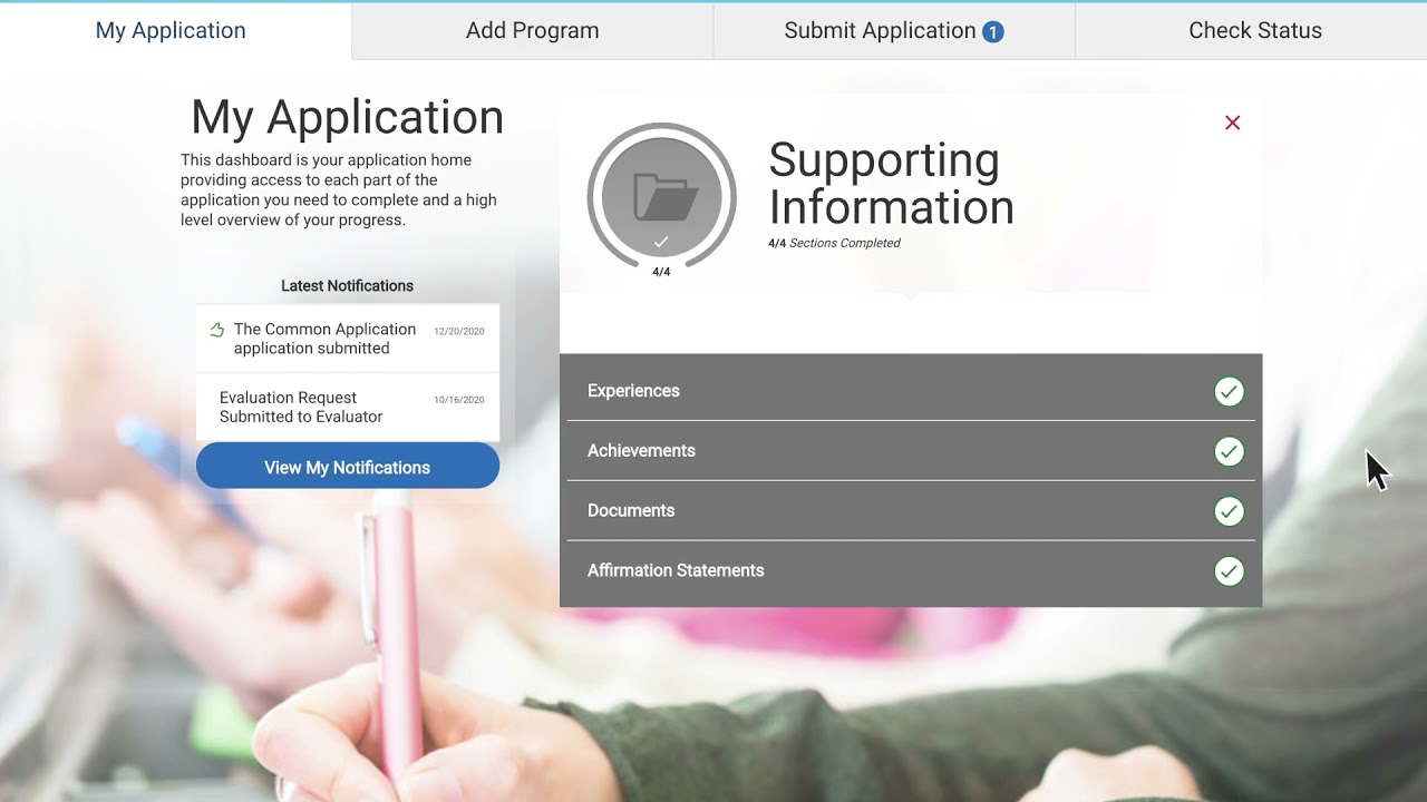Common App for transfer overview