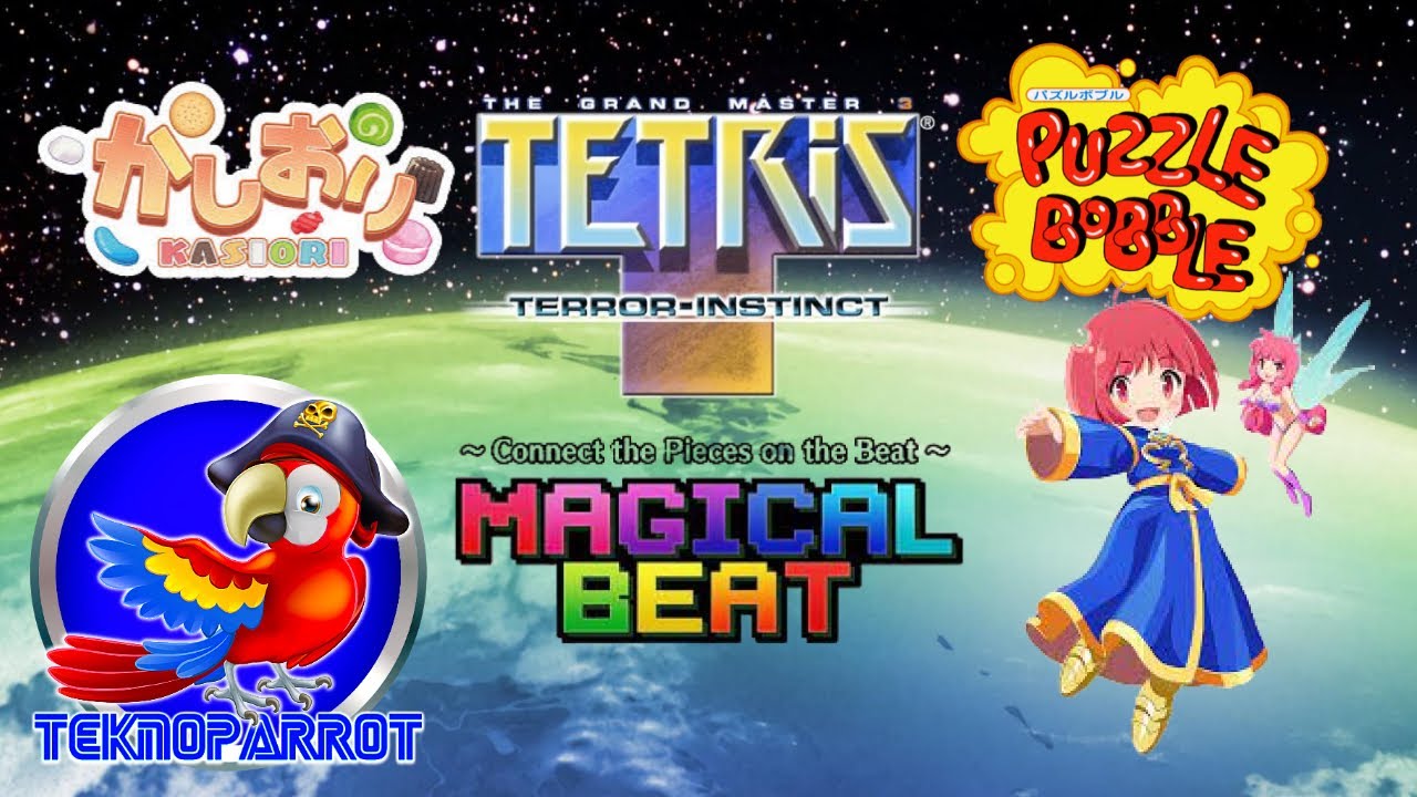 Tutorial teknoparrot en español parte 7, kasiori, magical beat, puzzle bubble, tetris grandmaster
