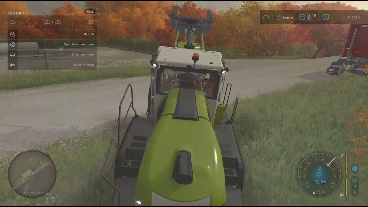 Stuck grain trailer