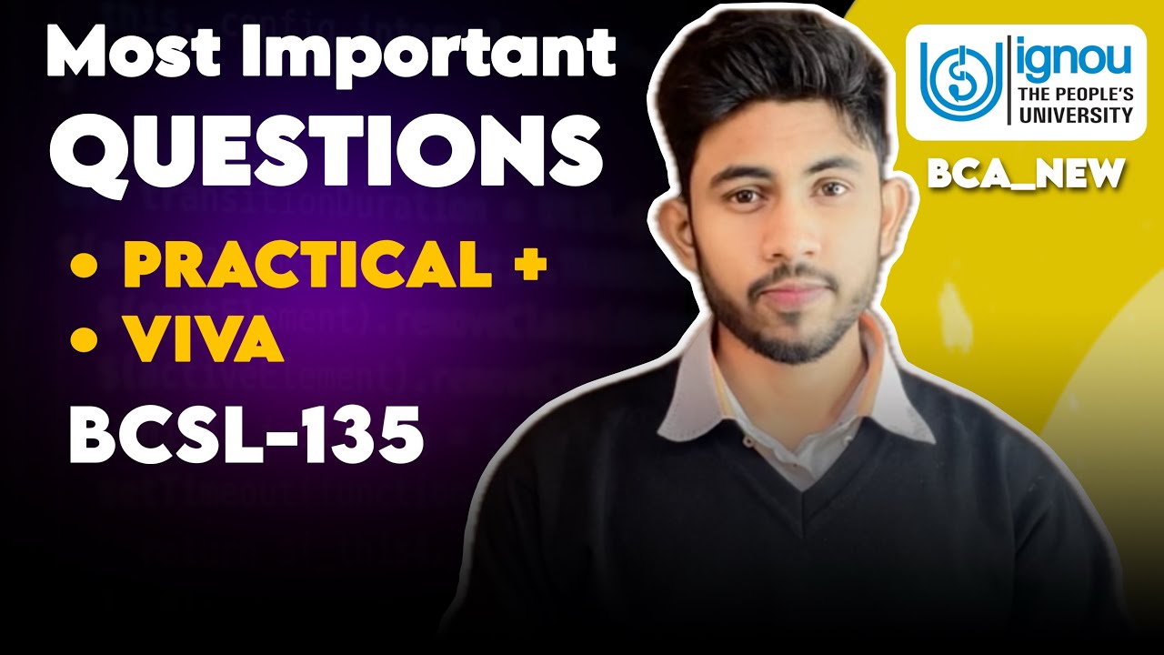  BCSL-135 Practical & Viva Lab Exam |  DBMS & C++   Important Questions | BCA_NEW