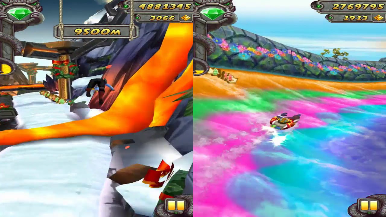 Temple Run 2 Holiday Havoc VS Holi Festival