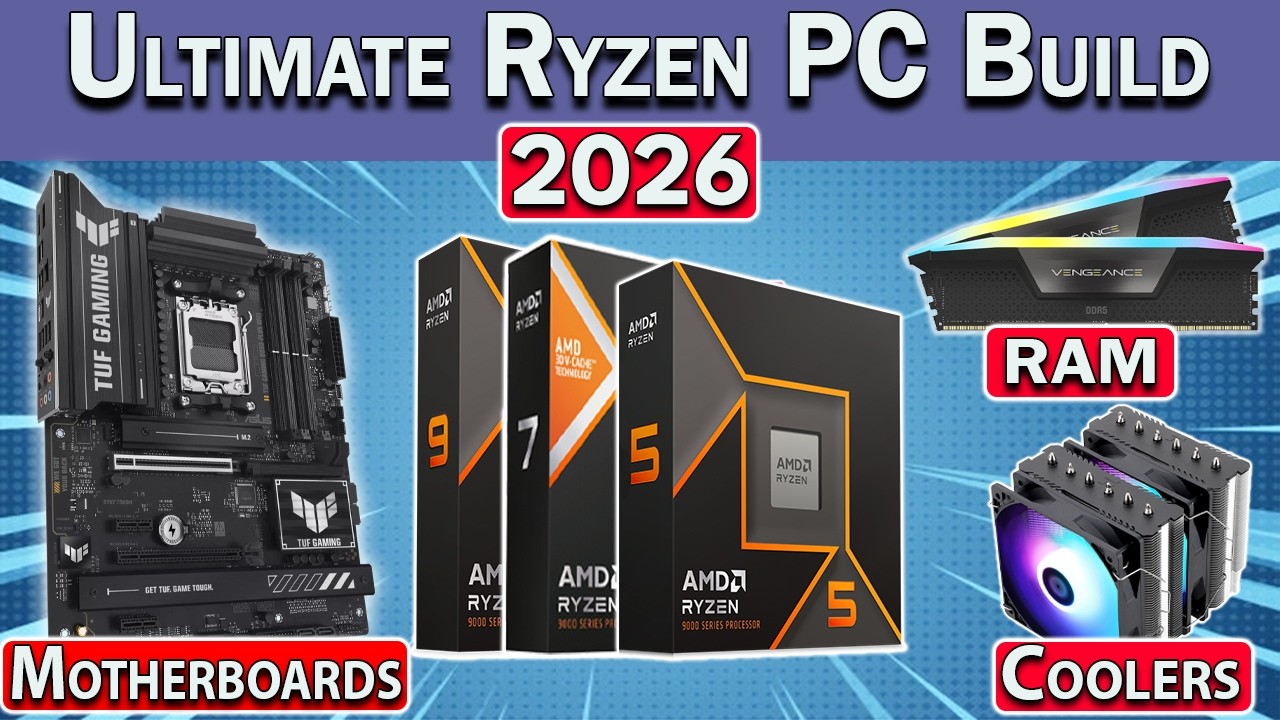 Ultimate Ryzen PC Build Guide 2026 | Ryzen 7000, 9000 & 5000 Builds