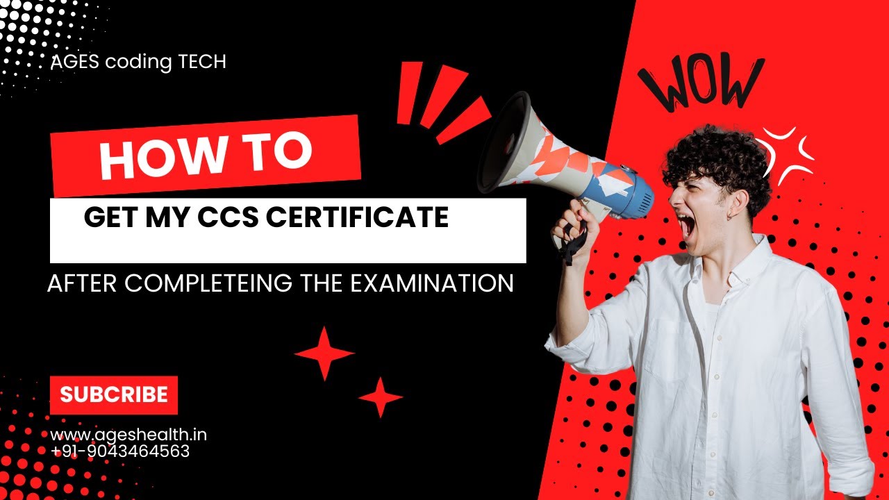 How do I download my CCS  Certified Coding Specialist  Certificate from AHIMA after the exam?