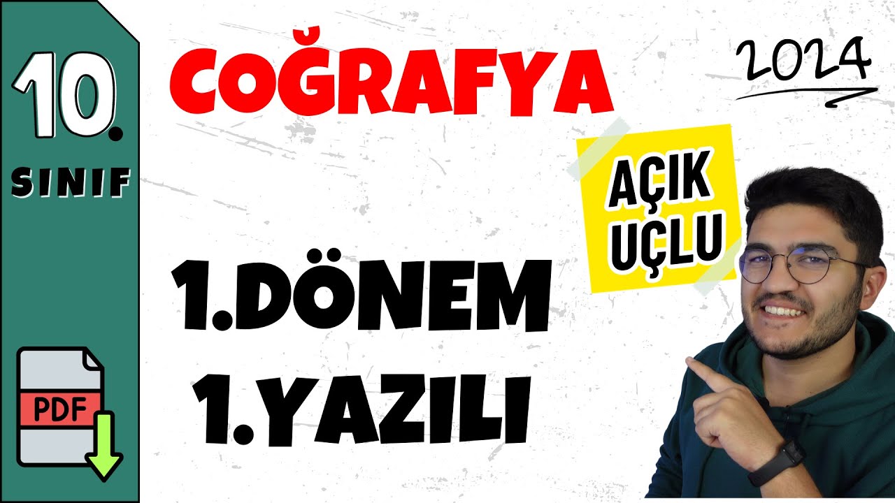10.Sınıf Coğrafya 1.Dönem 1.Yazılı Açık Uçlu Sorular