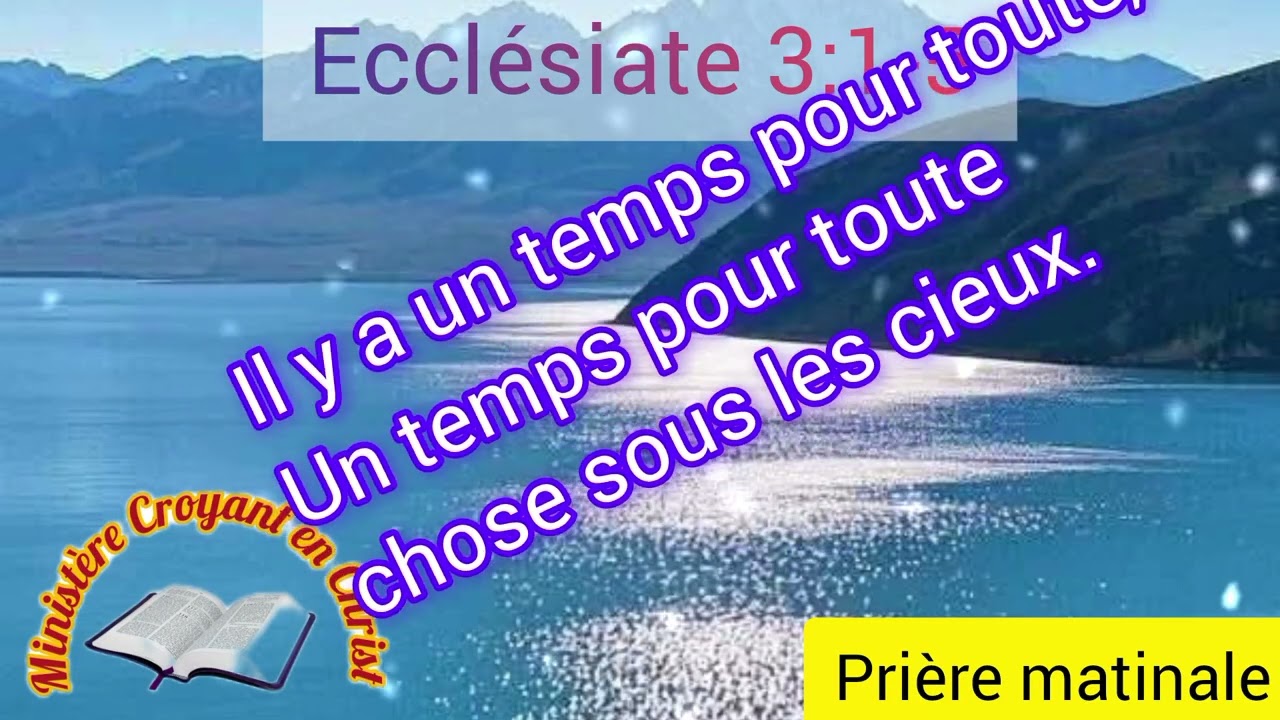 Il y a un temps pour chaque choses