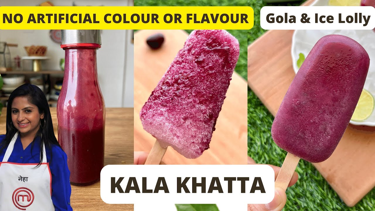 Natural Kala Khatta Syrup नचूरल काला खट्टा सिरप NO ARTIFICIAL INGREDIENTS. Gola,Chuski-4 Ingredients
