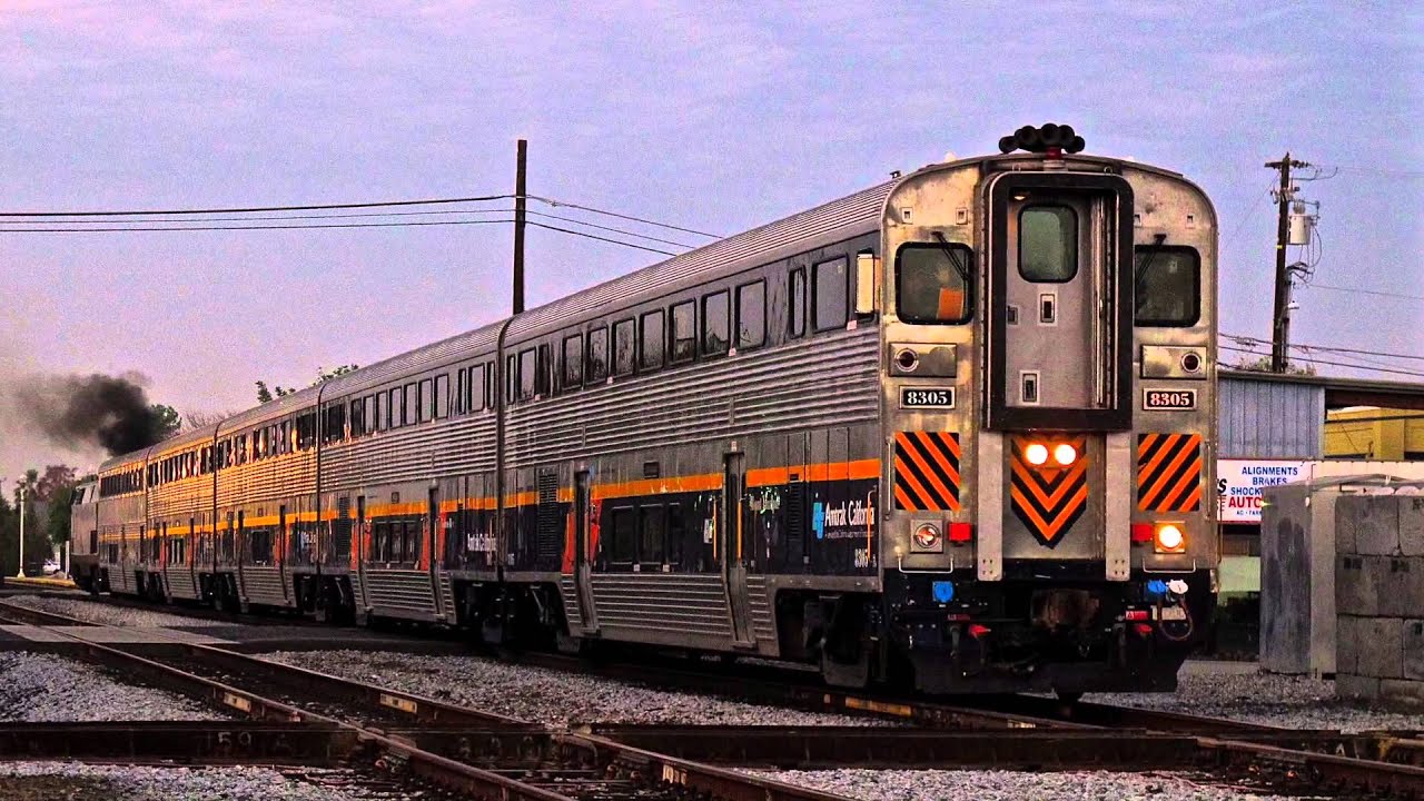 Amtrak & BNSF in Hanford, CA - 11/11/14