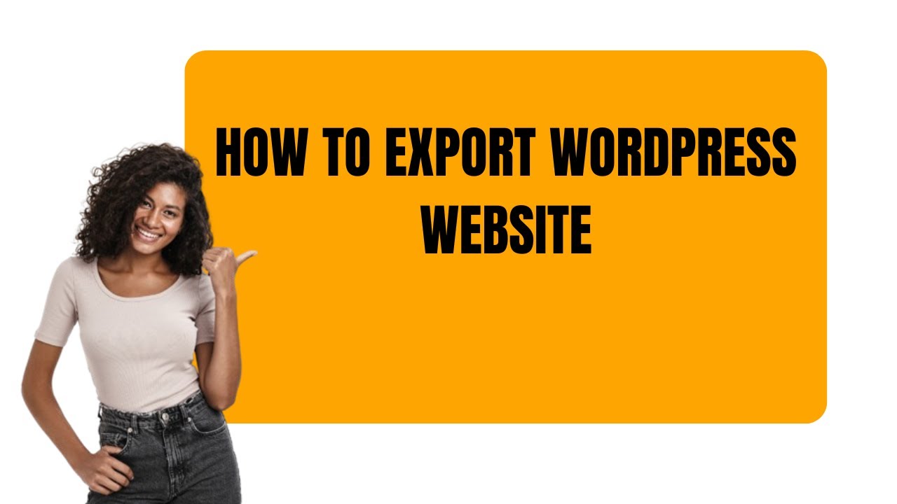 How To Export WordPress Website