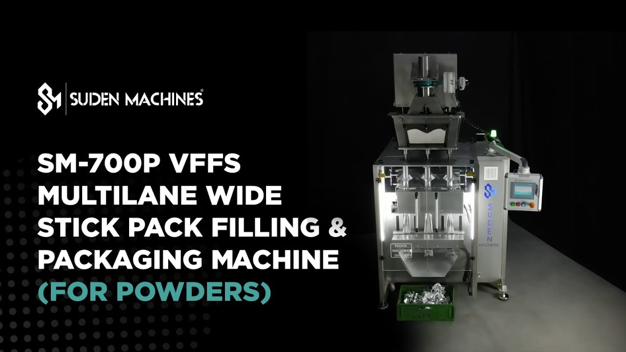 VFFS WIDE STICKPACK MULTILANE PACKAGING MACHINE FOR POWDERS