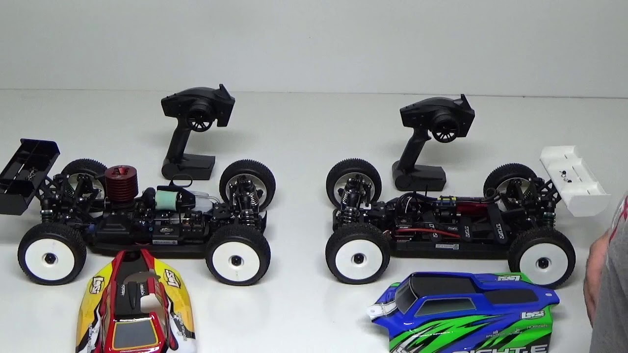 Losi 8ight E & Nitro Comparison