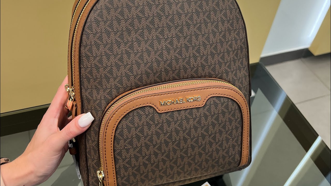 Распаковка MICHAEL KORS Jaycee Medium Logo Backpack (brown)