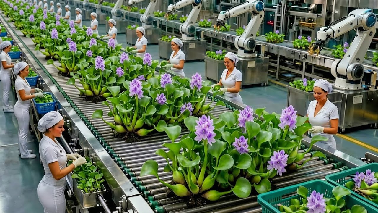 Inside a Modern Factory: Transforming Water Hyacinth Into Luxury Handicrafts (full process)