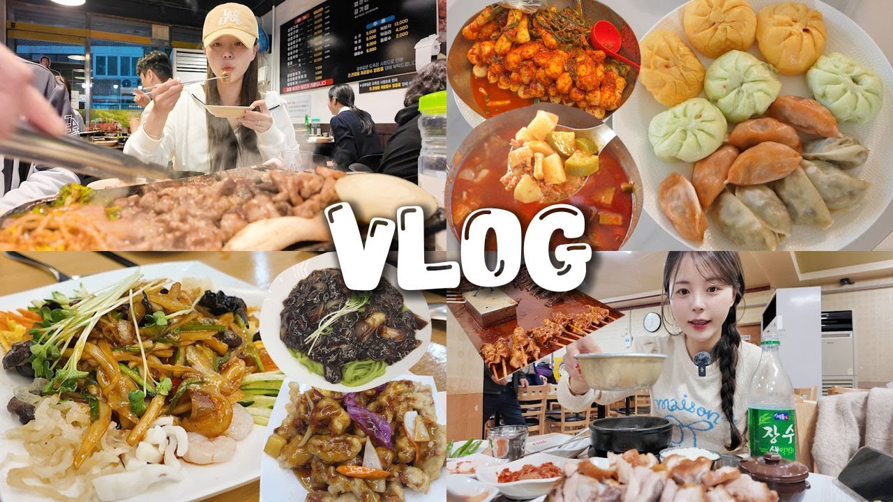 [먹방vlog] 제일 설레는 단어요?? “외식”이요🤭 _ 또간집 소곱창+중식당+양장피+재래시장투어+순댓국+족발+왕만두+참치찌개레시피+