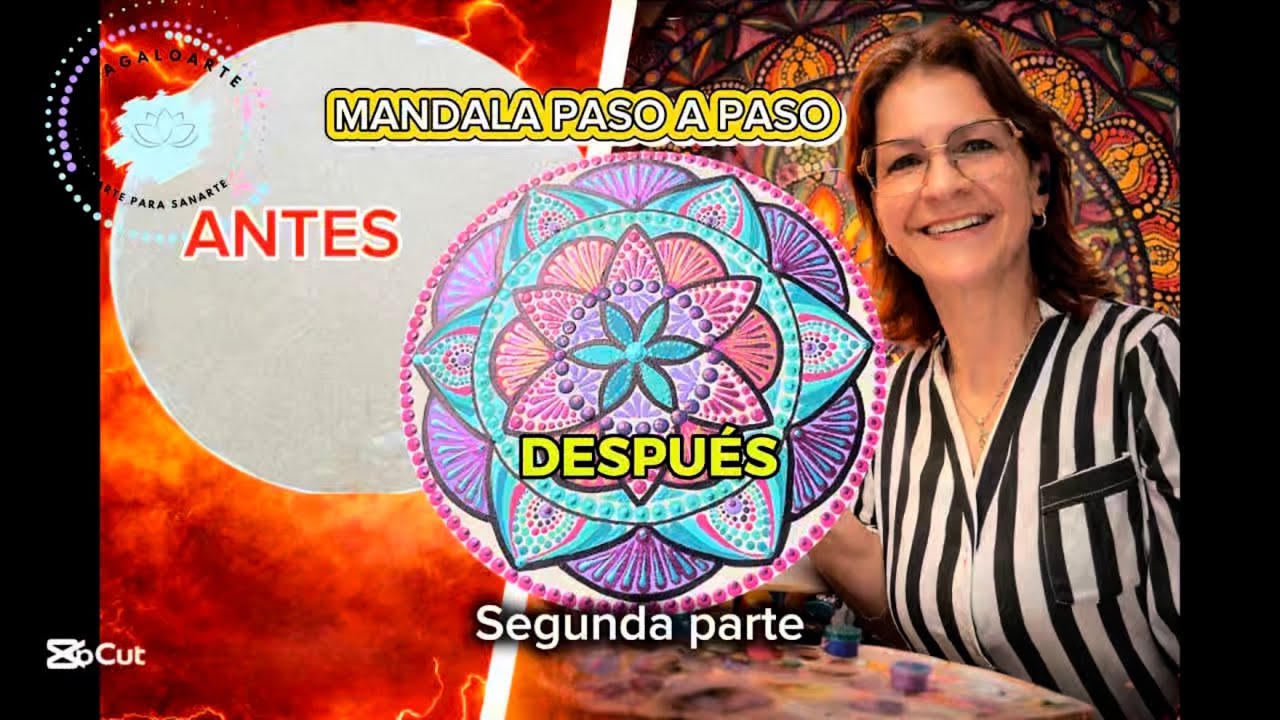 Mandala en mdf con puntillismo/Paso a paso para principiantes. (Parte dos de dos)