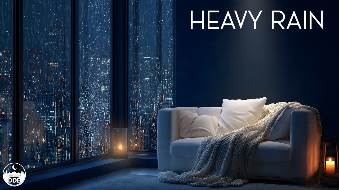 Relax, Rest, and Drift into Deep Sleep with Rain Sounds in a City Apartment.